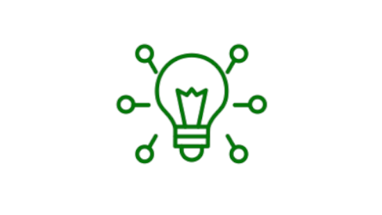 Lightbulb icon displaying innovative