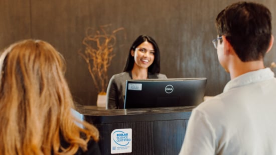 Checking into an Ecolab Science Certified hotel.